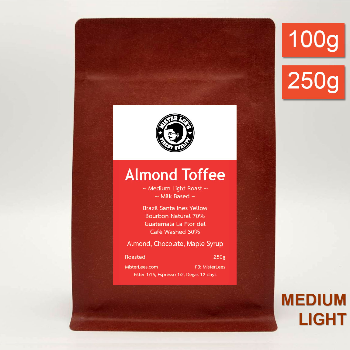 Almond Toffee Blend Color Red EF3734