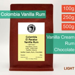 Colombia El Paraiso Vanilla Rum 100g 250g 500g bg